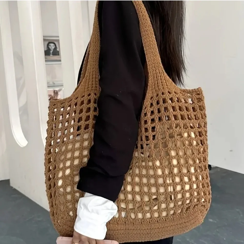 Crochet Woven Tote Bag